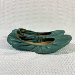 Tieks Flats Size 10 Turquoise